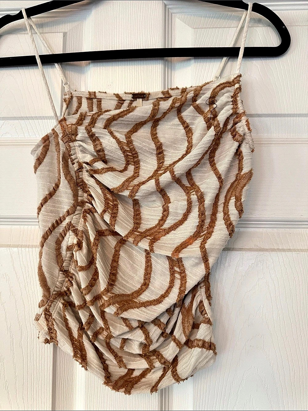 Free People Tank Top Brown & White Small